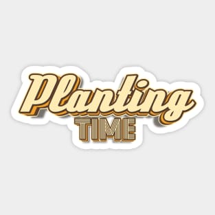 Planting time typography Sticker